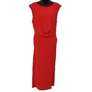 H Halston Stretch Knot Front Midi Dress NEW Sz. Sm
